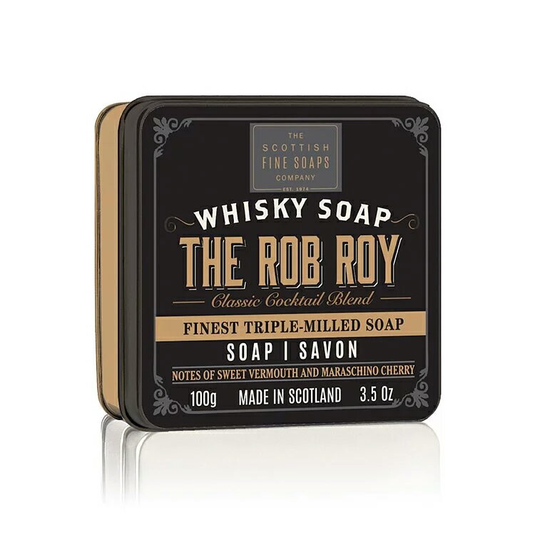 【紳士用品專賣】英國 Scottish Fine Soaps 威士忌系列 紳士沐浴皂（羅伯洛伊 Rob Roy / 黑盒）