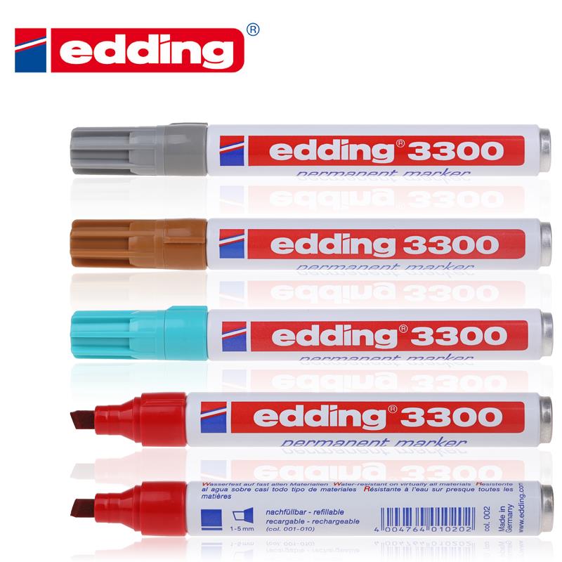 德國edding/威迪 3300 不易掉色標記 記號筆油性筆手繪筆Permanent Marker 斜頭