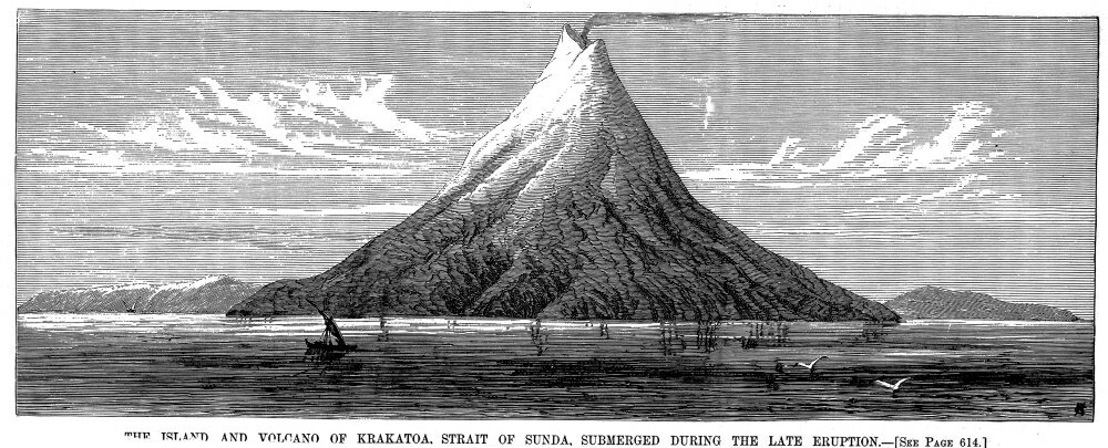 Posterazzi Volcano Krakatau 1883  Nkrakatau In The Sunda 