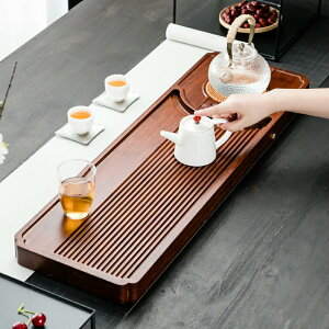 晟窯竹制茶盤簡約日式家用茶臺排水大號茶海功夫茶具套裝客廳托盤