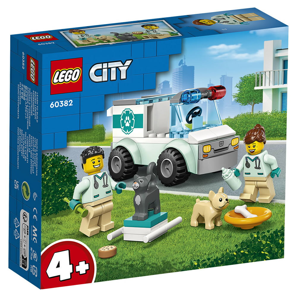 樂高LEGO 60382 City Great Vehicles城市系列 獸醫廂型車救援