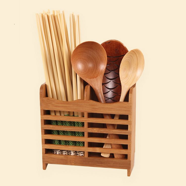天然竹筷籠廚具餐具筷子筒收納瀝水筷子置物架家用餐廳收納
