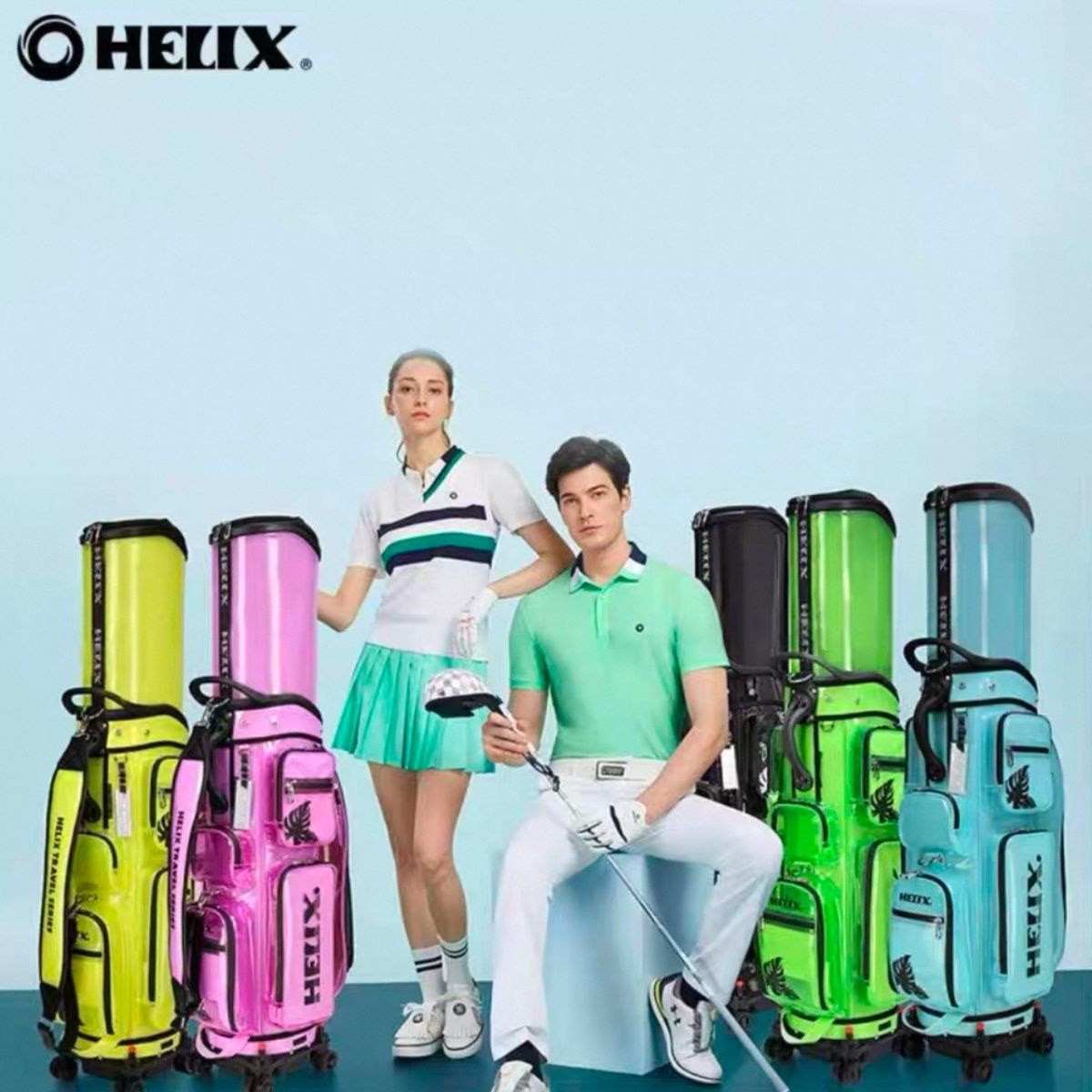 喜力克斯HELIX高爾夫航空託運球包防水透明男女士球包萬向輪新款