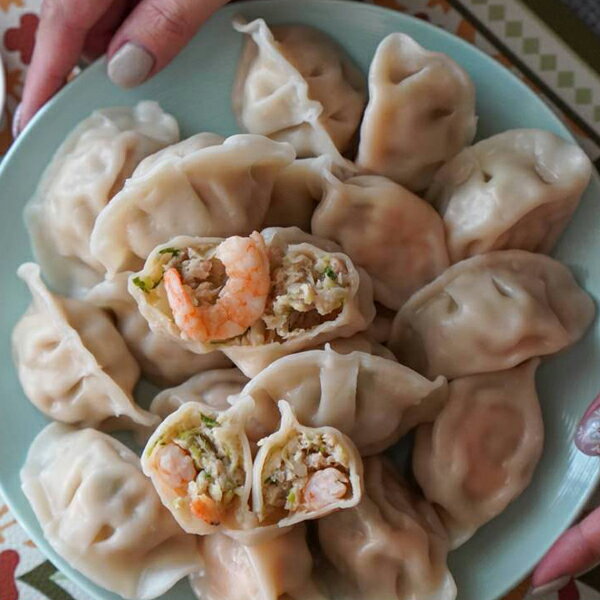 虎媽水餃食品《鮮蝦高麗菜豬肉水餃》一份/35顆(約875g)