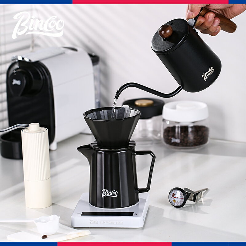 日式手沖咖啡套裝家用陶瓷咖啡壺V60手沖咖啡器具現磨咖啡