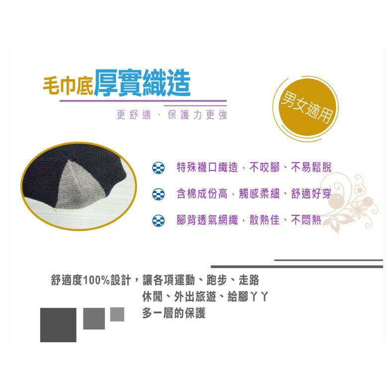 奈米竹炭襪 厚底毛巾襪 除臭襪 短襪 健康襪 氣墊襪 慢跑襪 運動襪 3雙5雙組合隨意搭  MIT 台灣製造 櫻桃嚴選 4