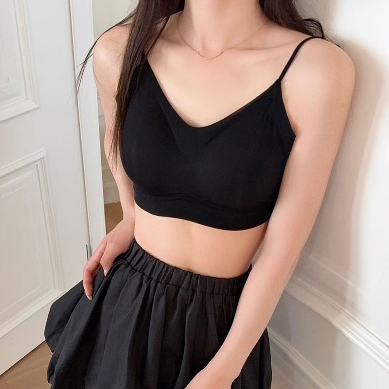 ANNAS 粉底液內衣 大奶無痕細肩帶大露背小可愛背心 超舒服隱形內衣