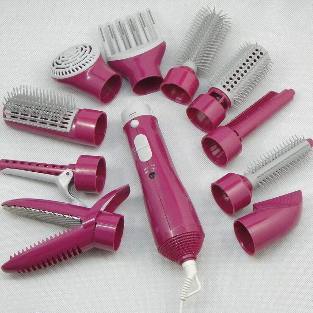 多功能直髮卷髮電吹風機梳子大功率家用美髮造型工具套裝10「限時特惠」