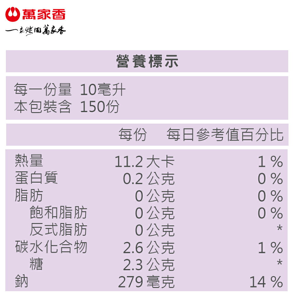 萬家香鰹魚露1500ml(6入/箱) 2