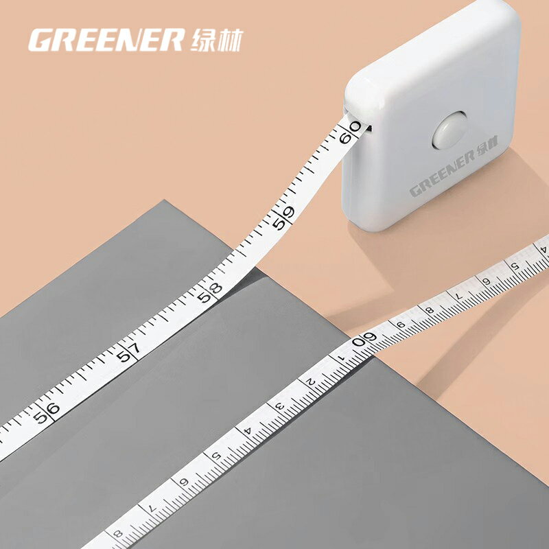 迷你皮捲尺 綠林 方形捲尺 隨身米尺 測量衣服尺子 縮捲尺 伸縮尺 量三圍迷你皮捲尺【AH0305】《約翰家庭百貨