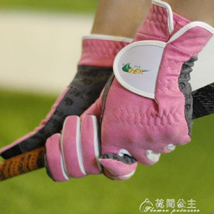 FC加長高爾夫手套女士雙手防曬超纖布透氣魔術貼防滑耐磨球童手套