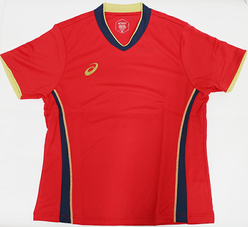 6月特價 ASICS 亞瑟士短袖運動上衣 K31913-23 排球球衣 紅 [陽光樂活