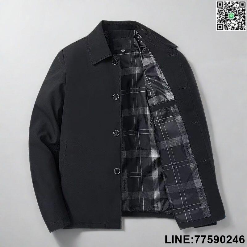 【歡樂購】【好評現貨】夾克外套男士春秋外套爸爸裝翻領連帽純色中老年休閑新款男裝上衣