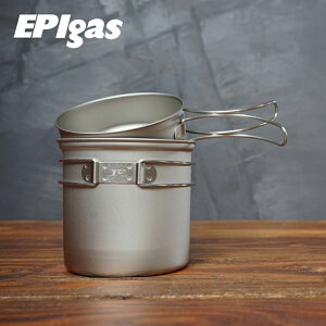 【露營趣】日本製 EPIgas T-8004 BP鈦鍋組 1人鍋 一人鍋 單人鍋 湯鍋 煎盤 鍋具 折疊手把 炊具 露營 野營