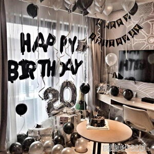 成人生日字母氣球生日布置套餐浪漫求婚生日快樂派對KTV房間裝飾 城市玩家
