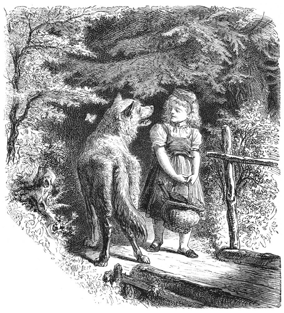 Posterazzi Little Red Riding Hood Nwood Engraving For A 19th Century 7875