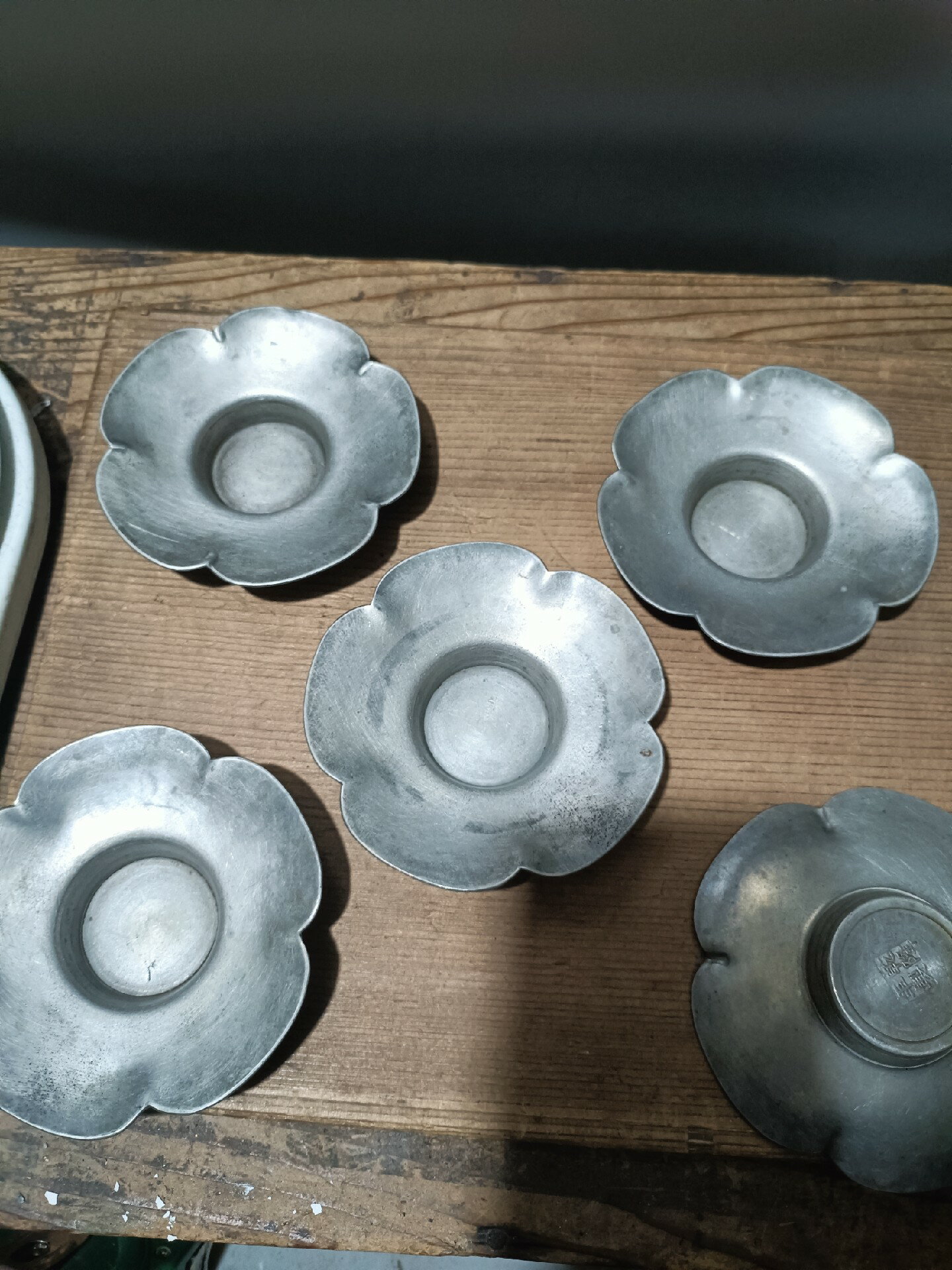日本回流古董精品清代錫托錫器茶托杯托茶碟茶墊，乾隆年制款錫| Seven柒柒家| 樂天市場Rakuten