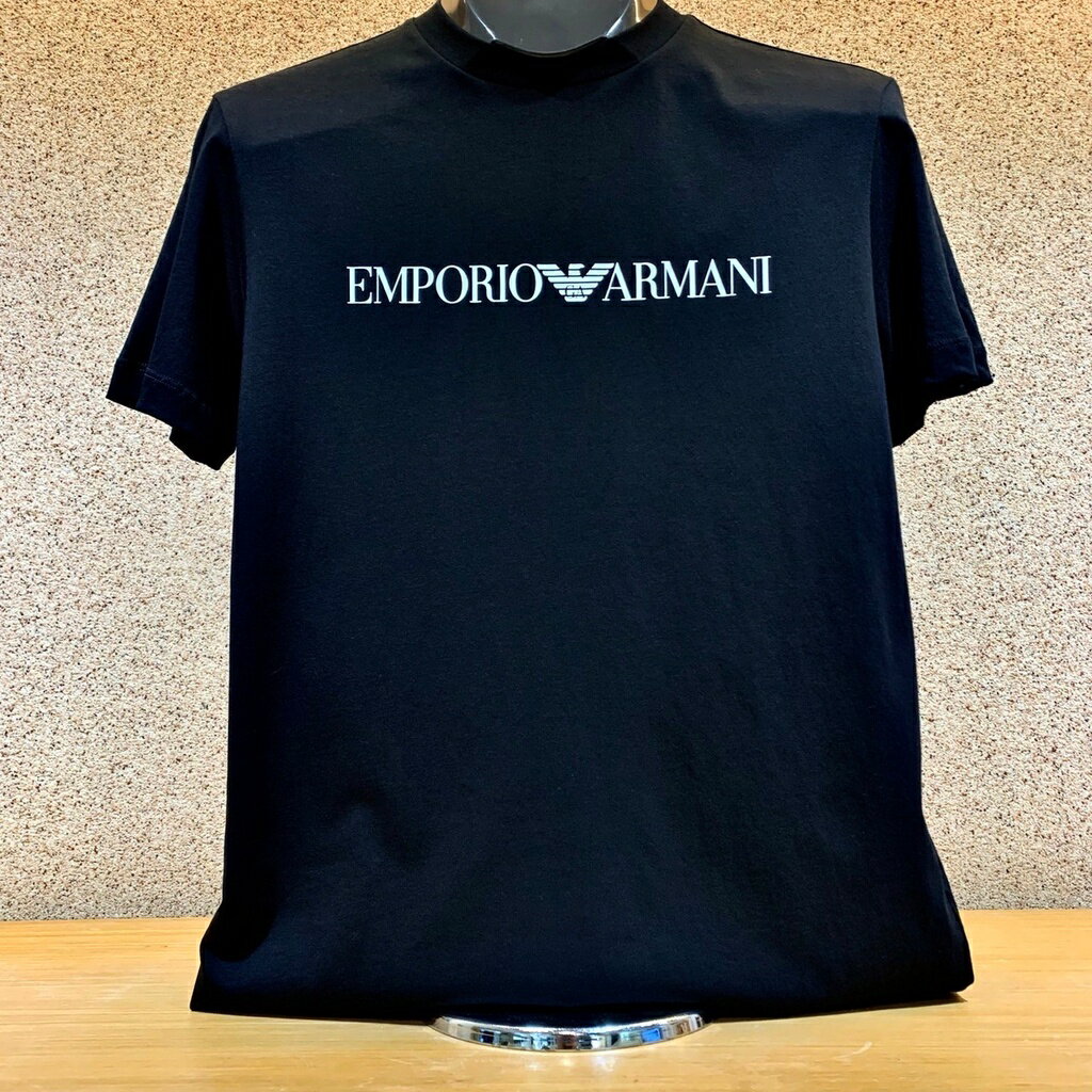 (Little bee小蜜蜂精品)Emporio Armani EA黑短T-Shirt(零碼款式)(XL)