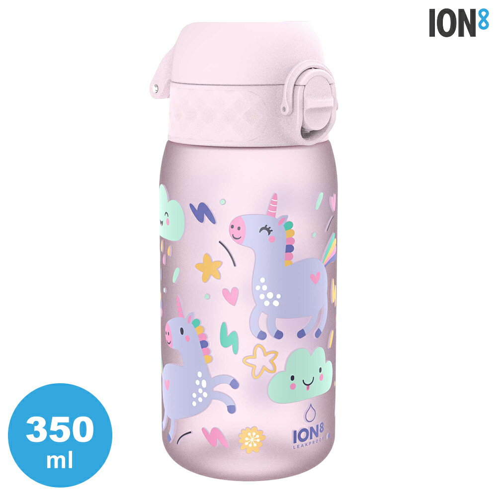 ION8 Small 運動休閒水壺I8RF350 / Unicorns粉紫 (收納扣環) 350ml