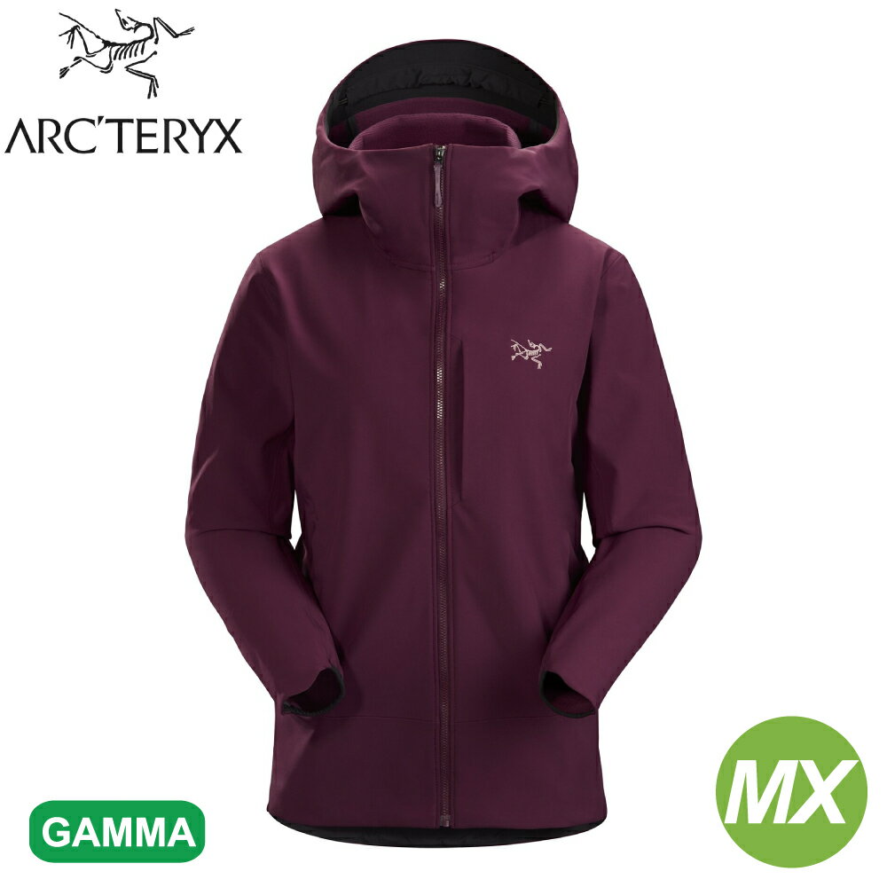【ARC'TERYX 始祖鳥 女 Gamma MX軟殼外套《狂想紫紅》】24119/防潑水/超輕薄夾克/防風/連帽外套