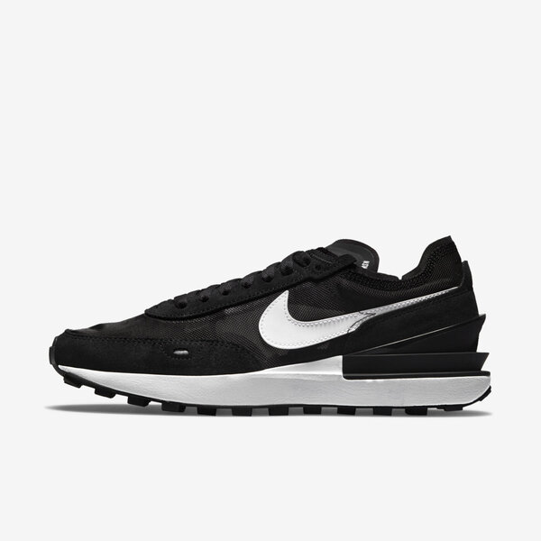 Nike Wmns Waffle One [DC2533-001] 女 休閒鞋 運動 經典 復古 麂皮 舒適 穿搭 黑白
