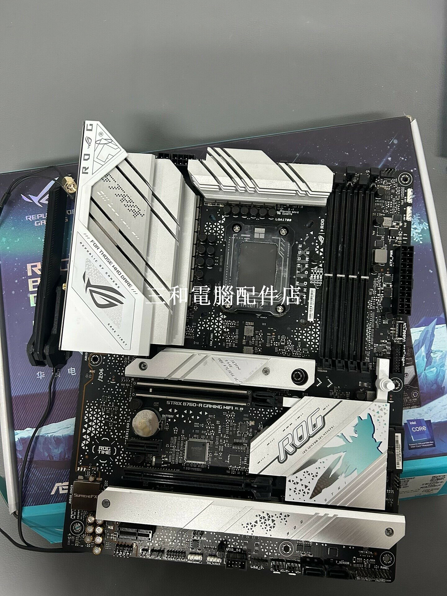 華碩 B760A 吹雪 D5 主機板 14600KF 支持 HDMI 原裝 白色 拆機配件 2023