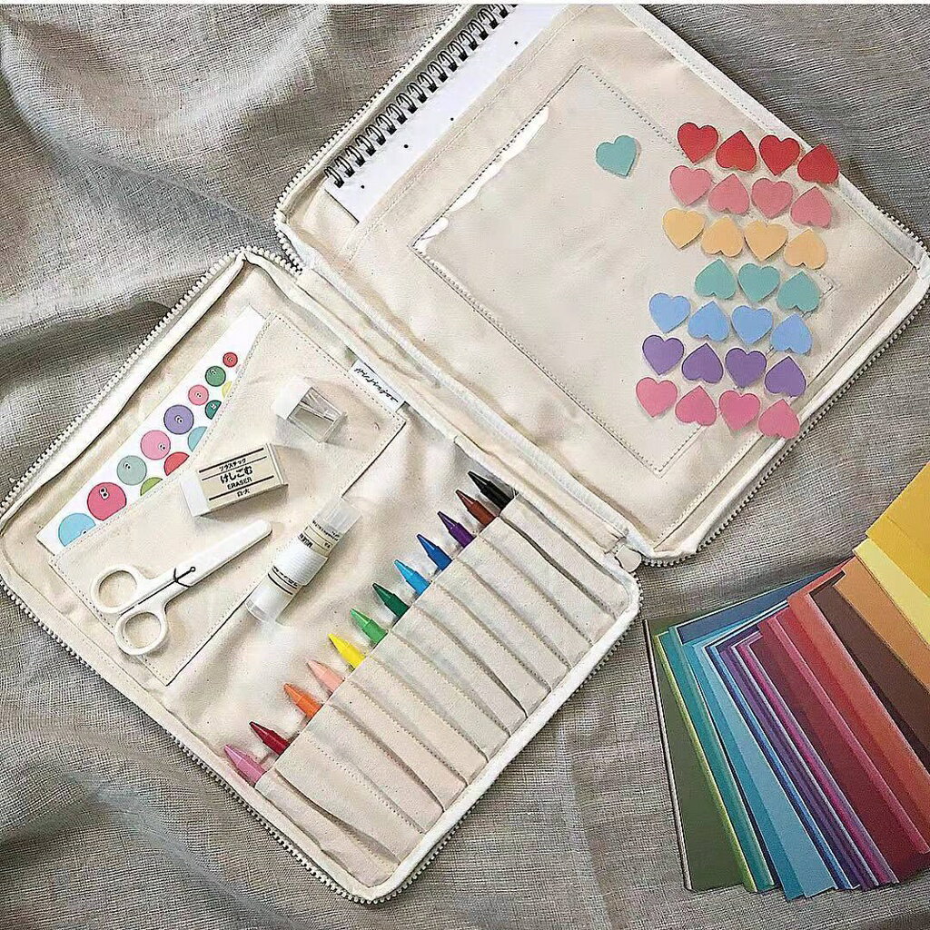 極簡無印風格 畫畫筆袋 兒童攜帶型筆袋【蓁澄媽好物】 3