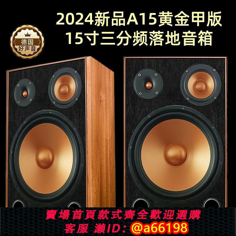 【台灣公司 可開發票】2024德國歌德A15發燒級HIFI 15寸三分頻無源落地音箱音響家庭影院