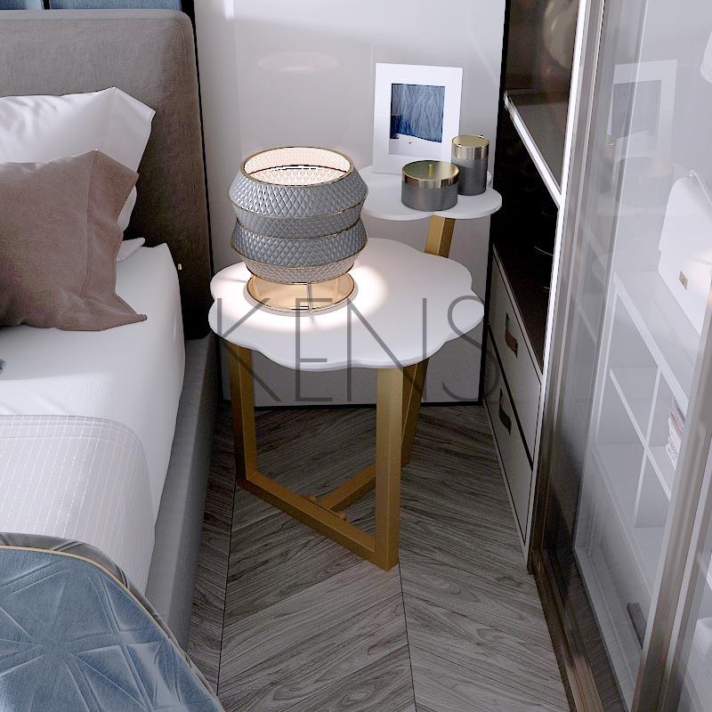 床頭櫃 鐵藝床頭簡約現代小型簡易網紅創意邊幾意式輕奢迷你沙發茶幾