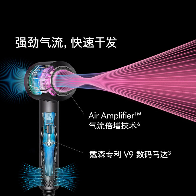 貼15%】Dyson戴森HD08中國紅吹風機護發家用減少毛躁