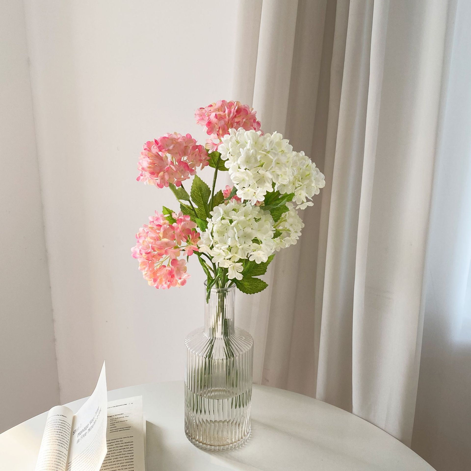 繡球花仿真花擺件高檔手感花束客廳餐桌擺設裝飾假花絹花拍攝道具