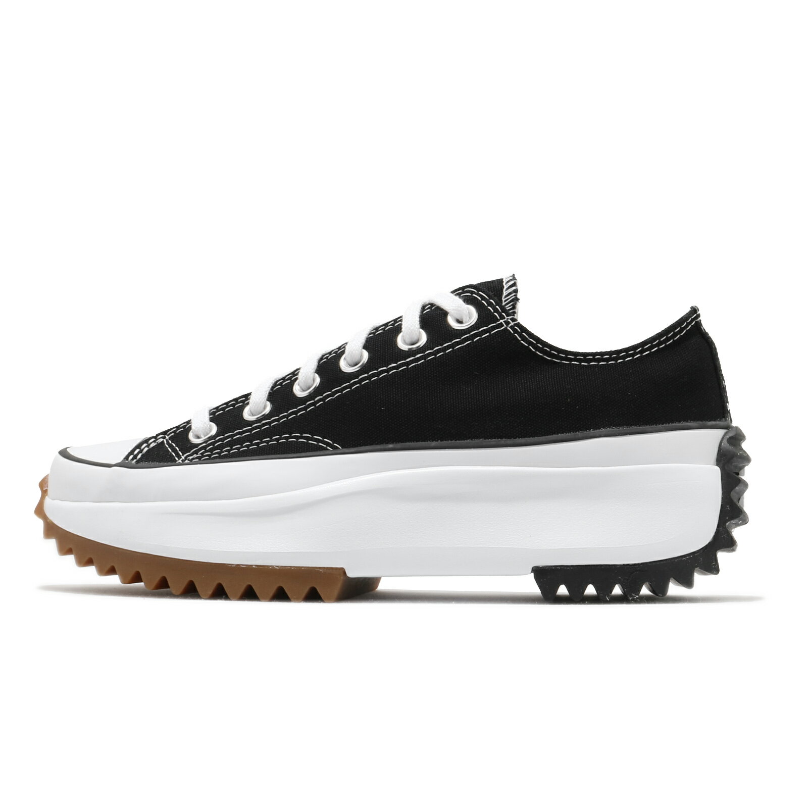 Converse 帆布鞋 Run Star Hike 男女鞋 低筒 鋸齒鞋 厚底 星星 情侶鞋 黑 白 厚底 增高 168816C