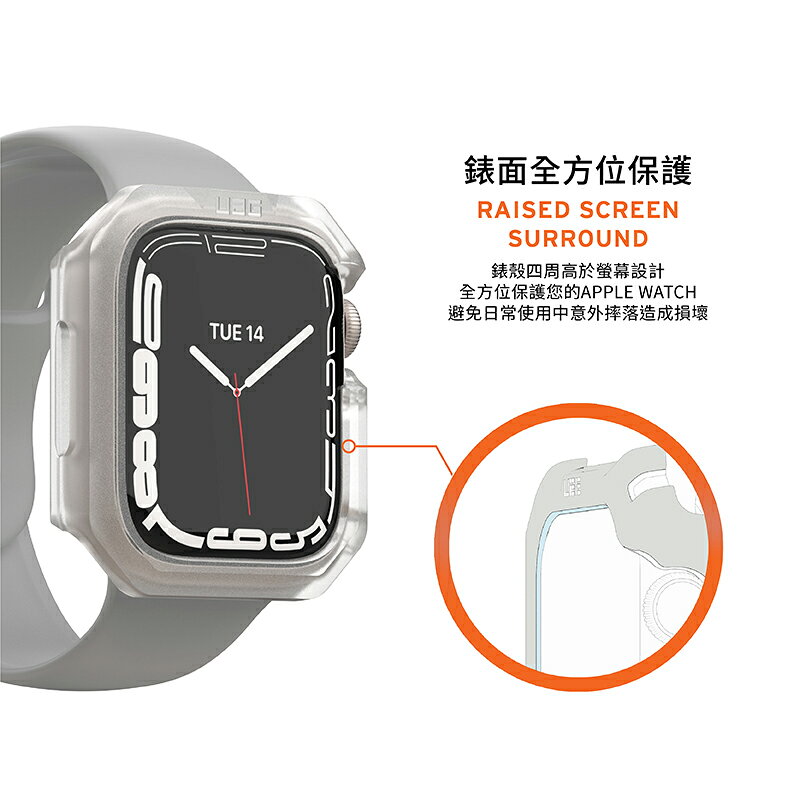 UAG 軍規防摔 耐衝擊 手錶 保護殼 防摔殼 手錶殼 錶框 透明殼 Apple Watch 7 45 41 mm 7