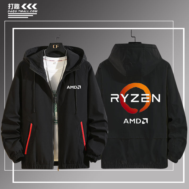 Ryzen銳龍AMD處理器電腦發燒友周邊夾克男女開衫外套休閑衣服
