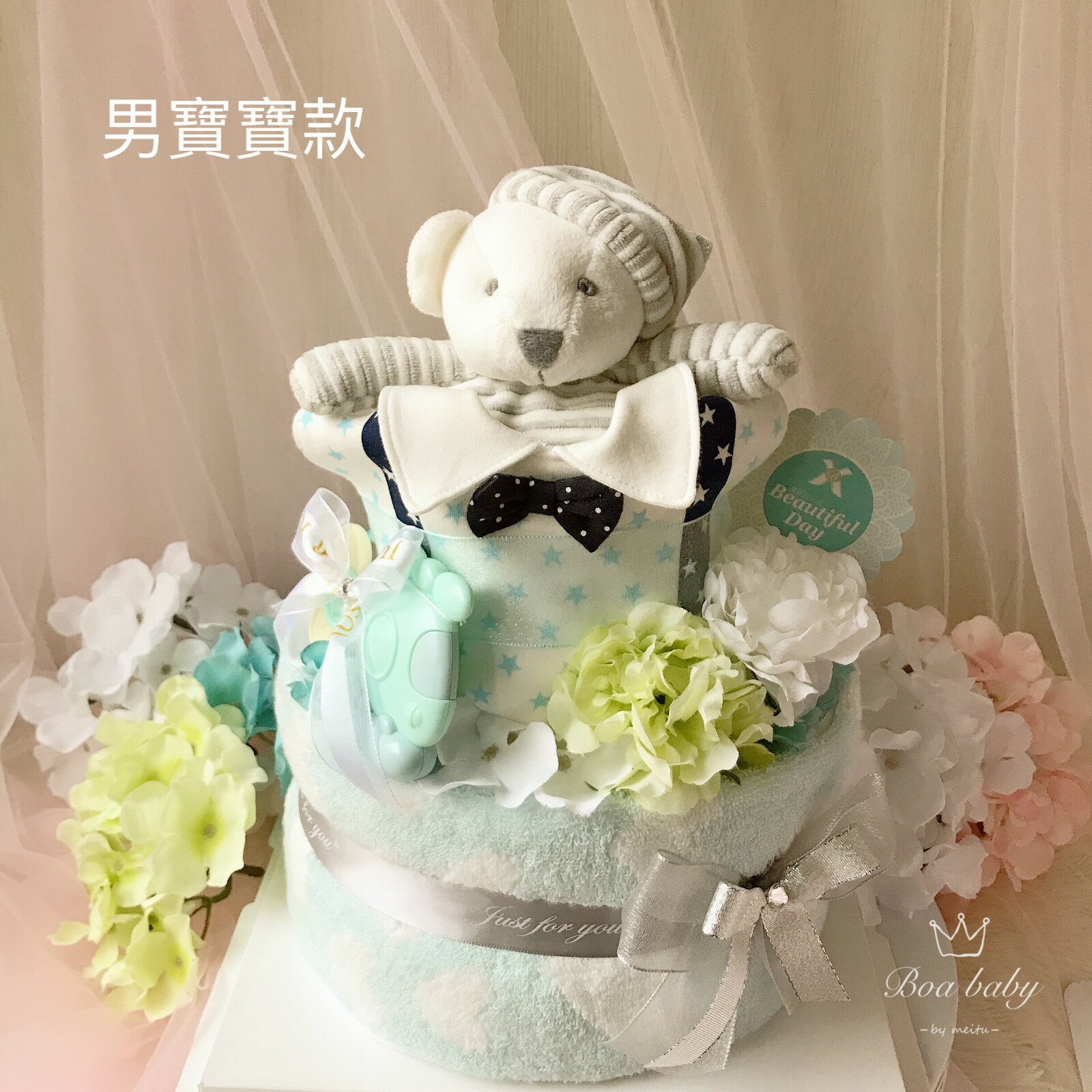 🌸新款～夢幻粉系寶寶尿布蛋糕✨最棒的滿月禮周歲禮物🎁 1