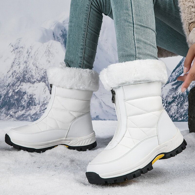 【免運】可開發票 雪靴 冬季雪地靴女士高幫戶外運動棉鞋滑雪靴子大碼專供