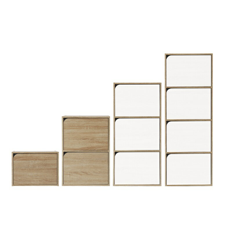 完美主義│【中】DIY商品 Alma日式木紋收納櫃(兩色) 雙層櫃 三層櫃 四層櫃 置物櫃 書櫃【N0001】
