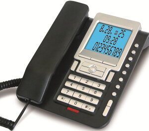大藍光顯示屏商務電話機有繩辦公座機有來電顯示帶免提固定電話機