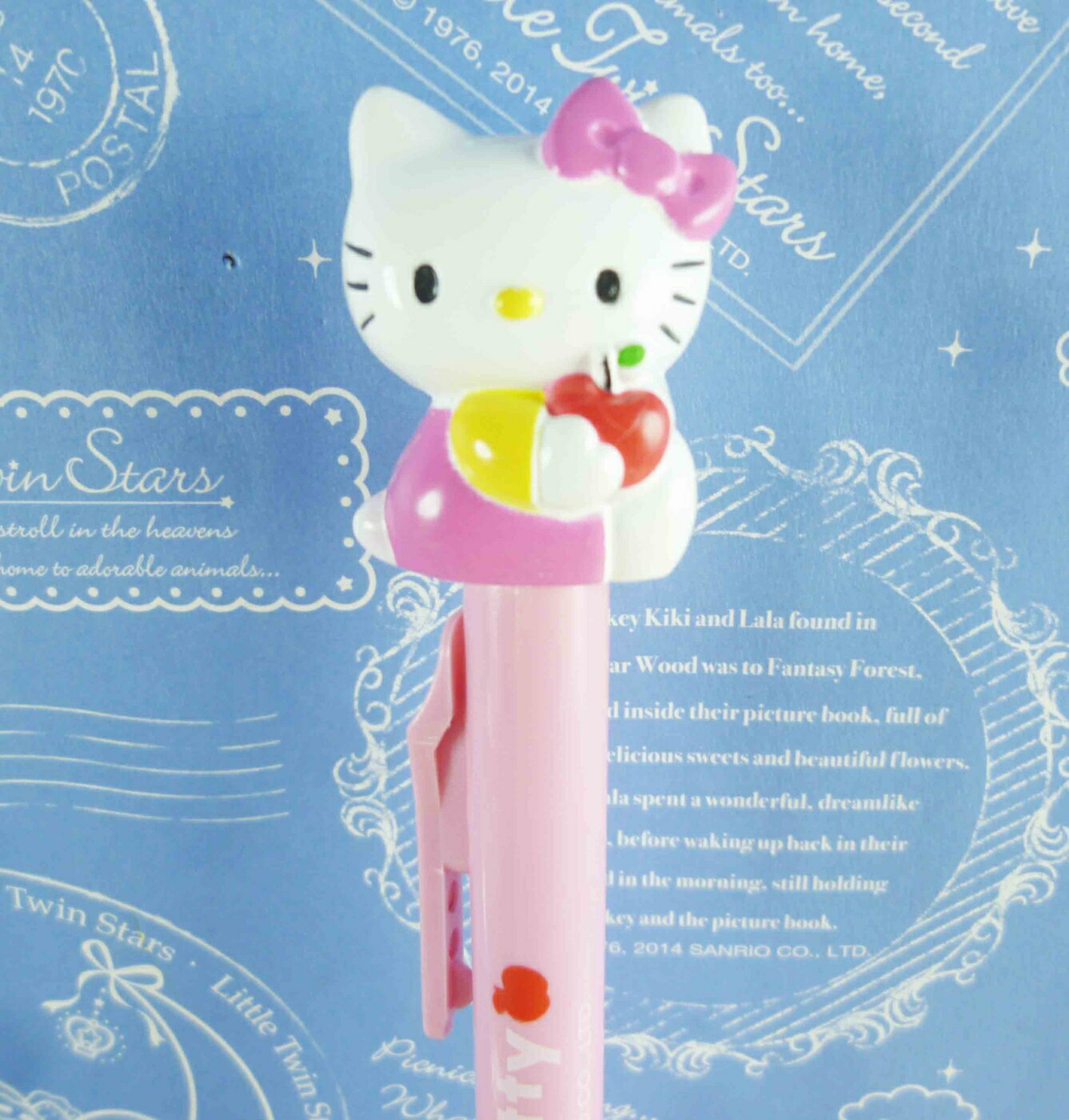 【震撼精品百貨】Hello Kitty 凱蒂貓 KITTY原子筆-粉蘋果 震撼日式精品百貨