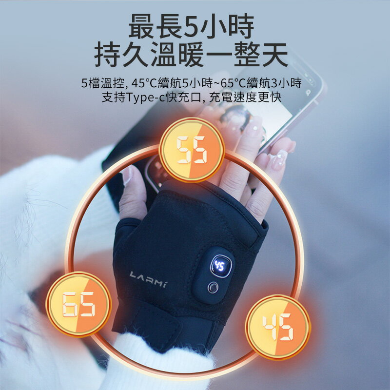 【4%點數】樂米發熱手套 LMG01 電熱手套 保暖手套 暖手神器 三黨調溫 USB 快速升溫 攜帶方便 手套 人體工學 冬天必備 5
