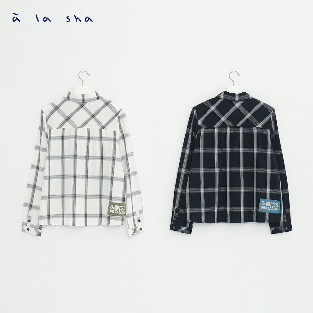 a la sha 格紋造型長袖襯衫 3
