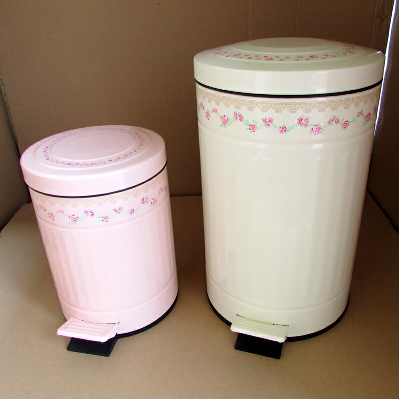 帶蓋戶外圓筒緩降歐式時尚創意家用廚房客廳衛生間腳踏式垃圾桶