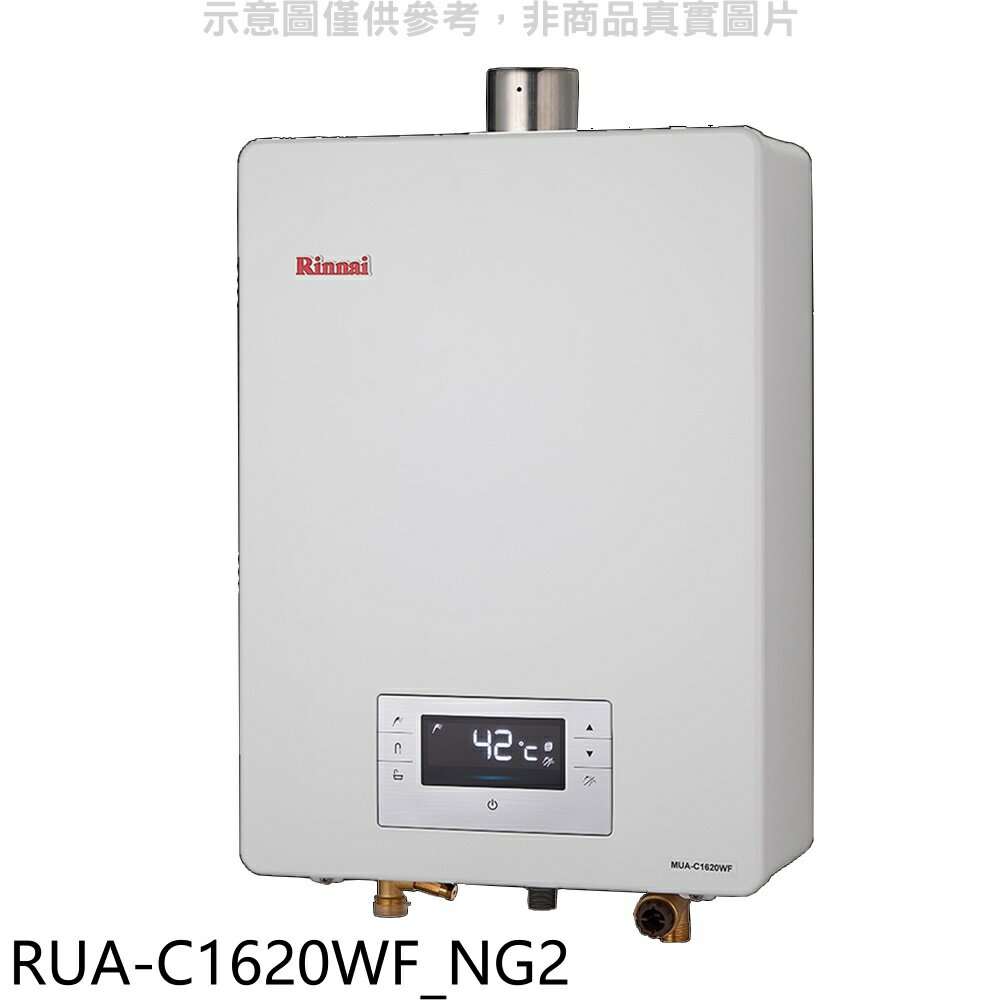 APP下單4%點數★林內【RUA-C1620WF NG2】16公升數位恆溫強排FE式熱水器天然氣(全省安裝)(商品卡1600元)