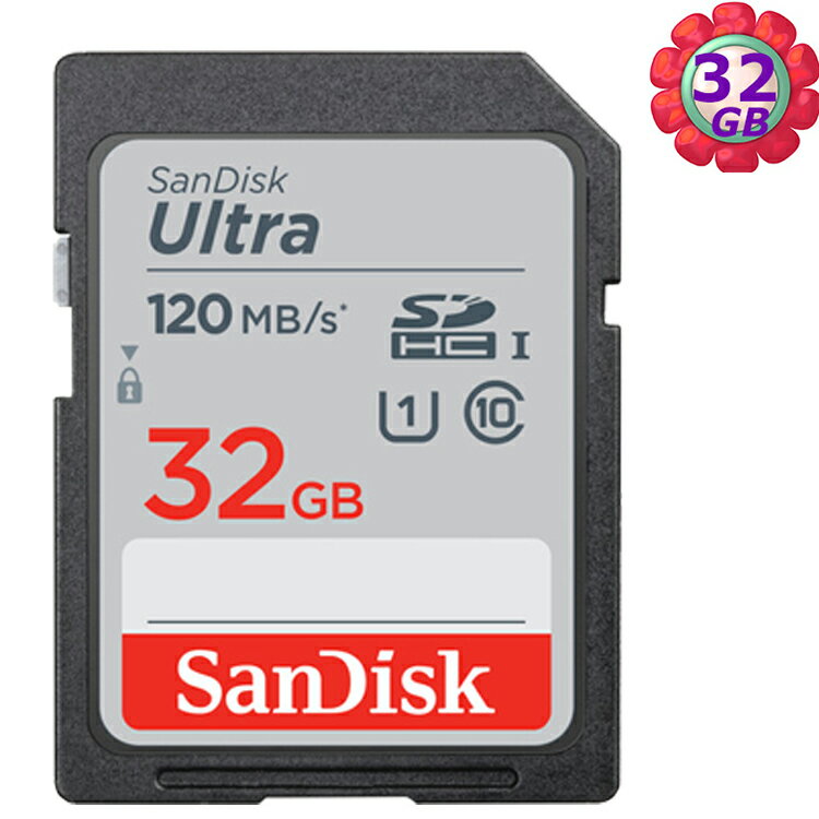 SanDisk 32GB 32G SDHC【120MB/s】SD Ultra UHS-I UHS C10 Class 10 SDSDUN4-032G 相機記憶卡