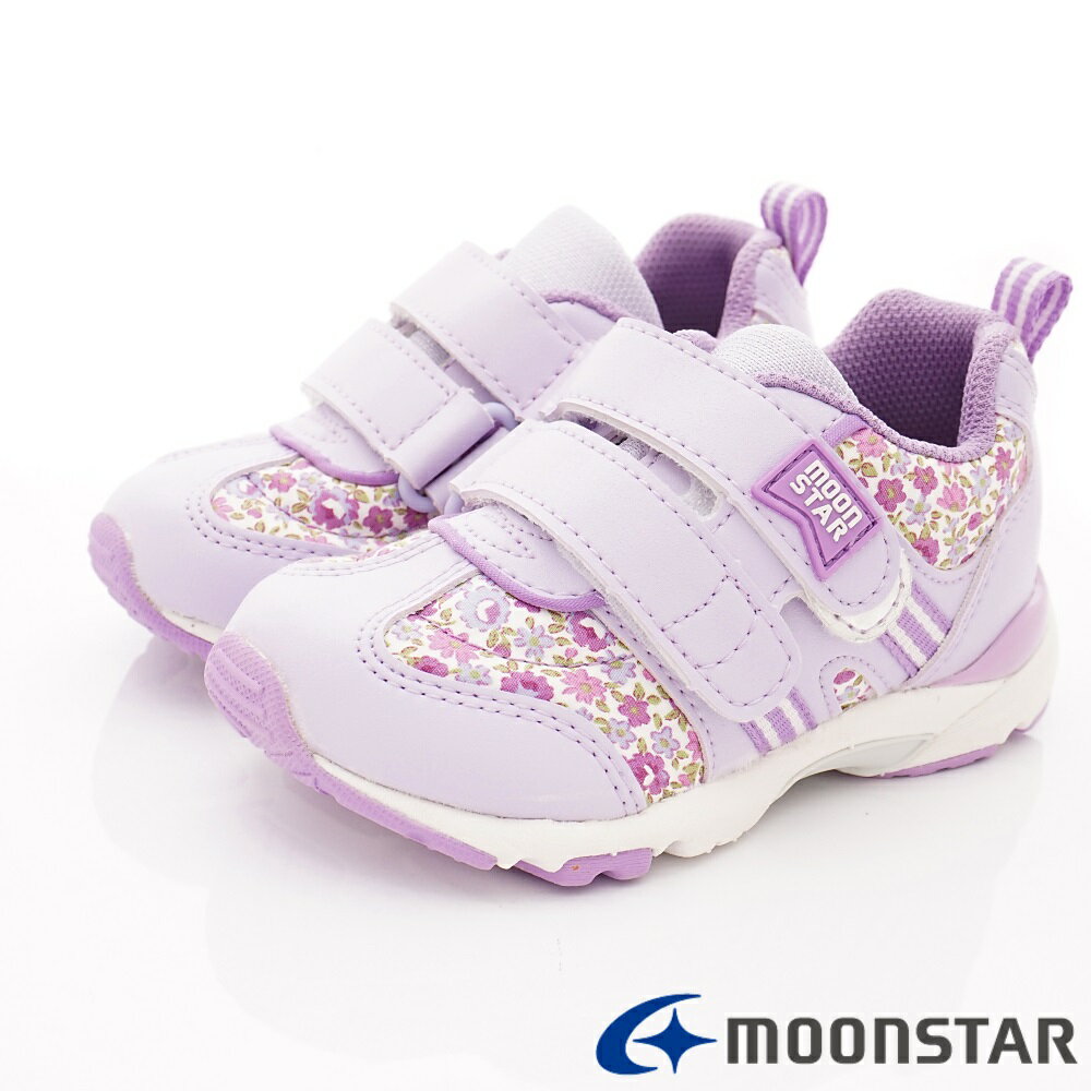 日本月星頂級童鞋 3E兒茶素抗菌鞋款MSC22099紫(中小童段)