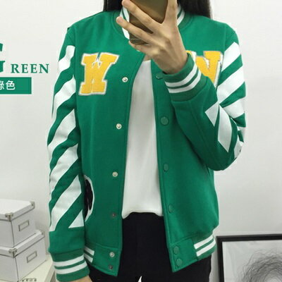 現貨+預購 棒球外套 短款夾克 -寬鬆單排扣立領印花男女外套(單件)4款72aq17【獨家進口】【米蘭精品】