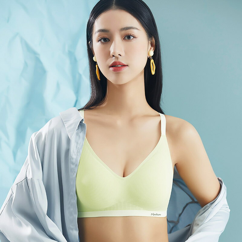 無鋼圈內衣/波波小百合時尚撞色深不可拆卸罩杯聚攏V運動舒壓睡眠跑步瑜伽 透氣 學生 8030 7