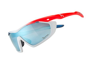 +《720armour》運動太陽眼鏡 B355G-9 消光深灰藍/消光螢桔紅與消光白
