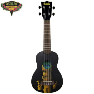 【非凡樂器】『加送調音器KALA KA-STIKI』 21吋 提基頭像 ukulele彩繪烏克麗麗 個性黑色