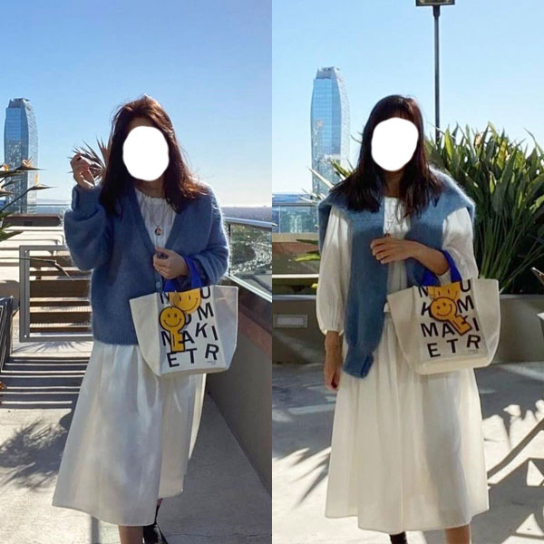 ANNAS 正韓笑臉帆布包包包微笑字母手提包購物袋韓國 7